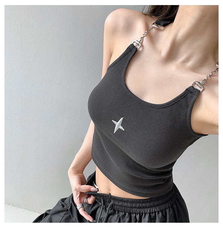 【Tops】ベアトップ付きタンクトップ W10839
