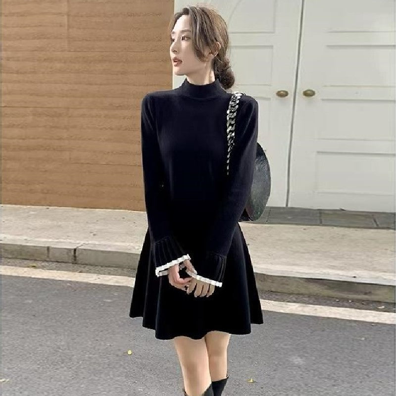 【Dress】低身長すすめ配色ワンピース Z7751