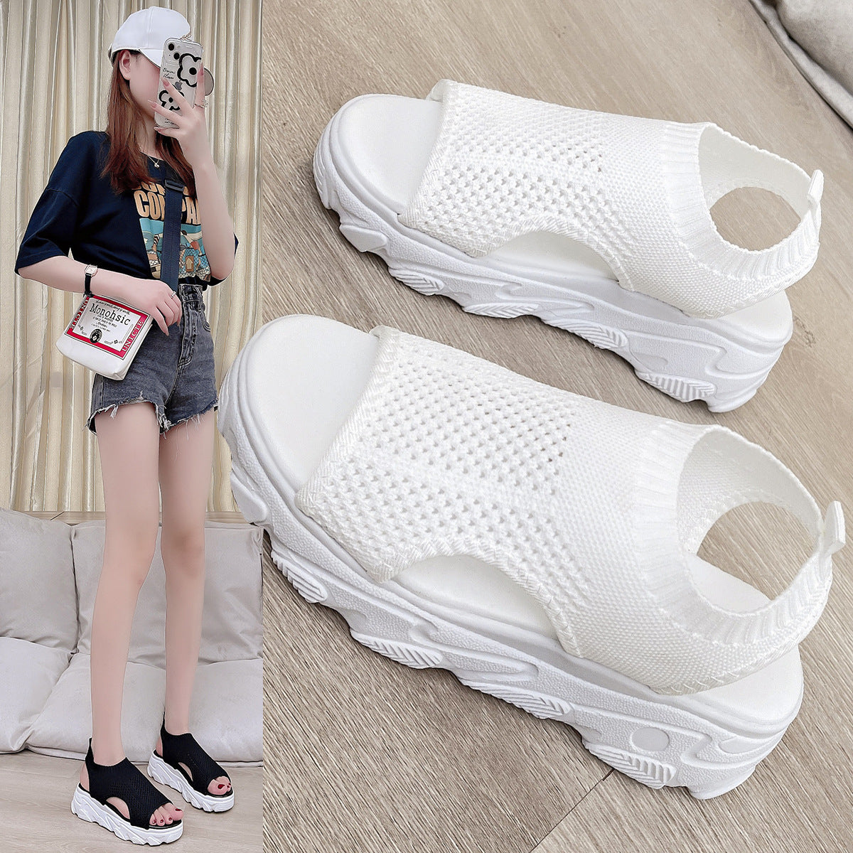 【Shoes】3色展開サンダル Z6796