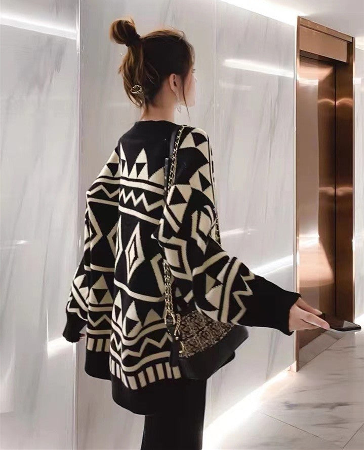 【Set】ニットセット カーディガン+ワンピース W9561