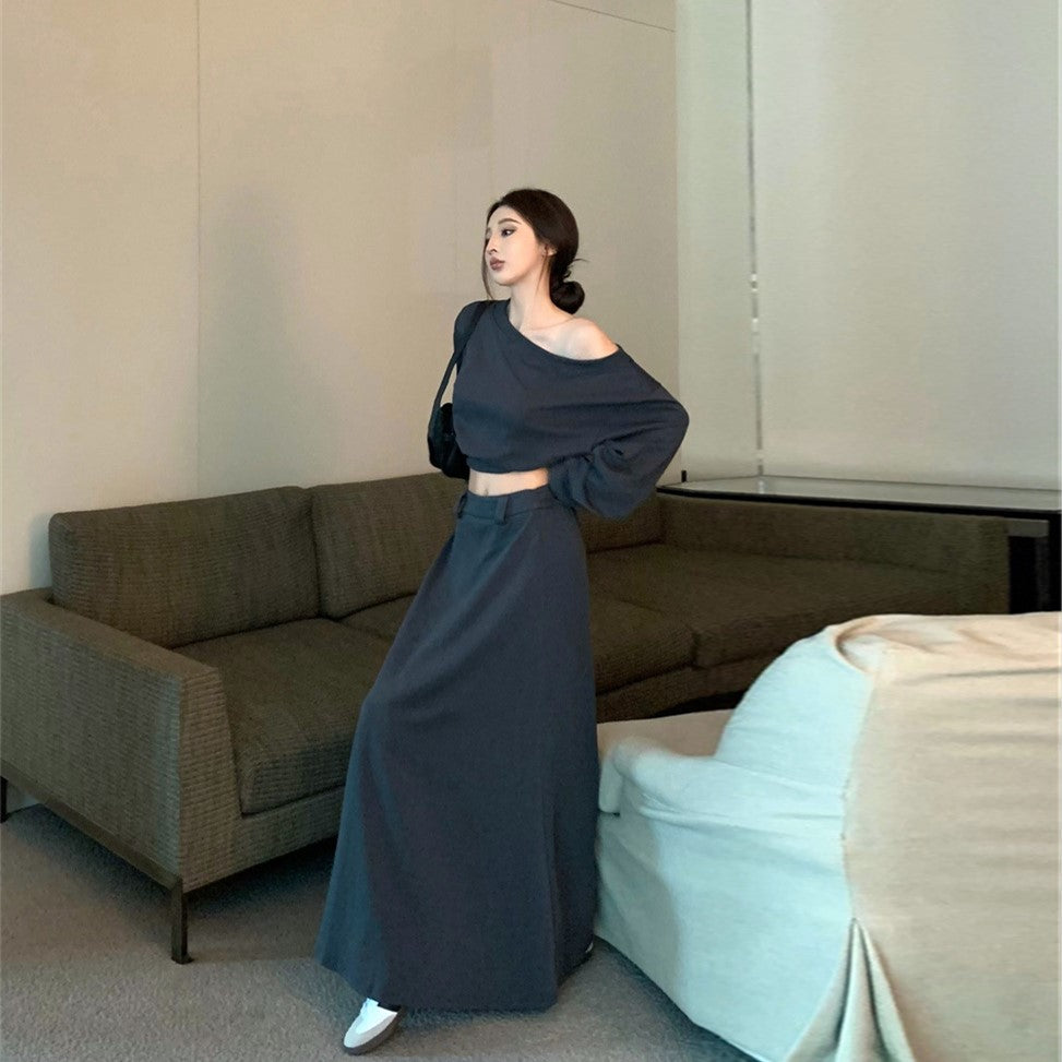 【Set】パーカー+スカート セット Z8101