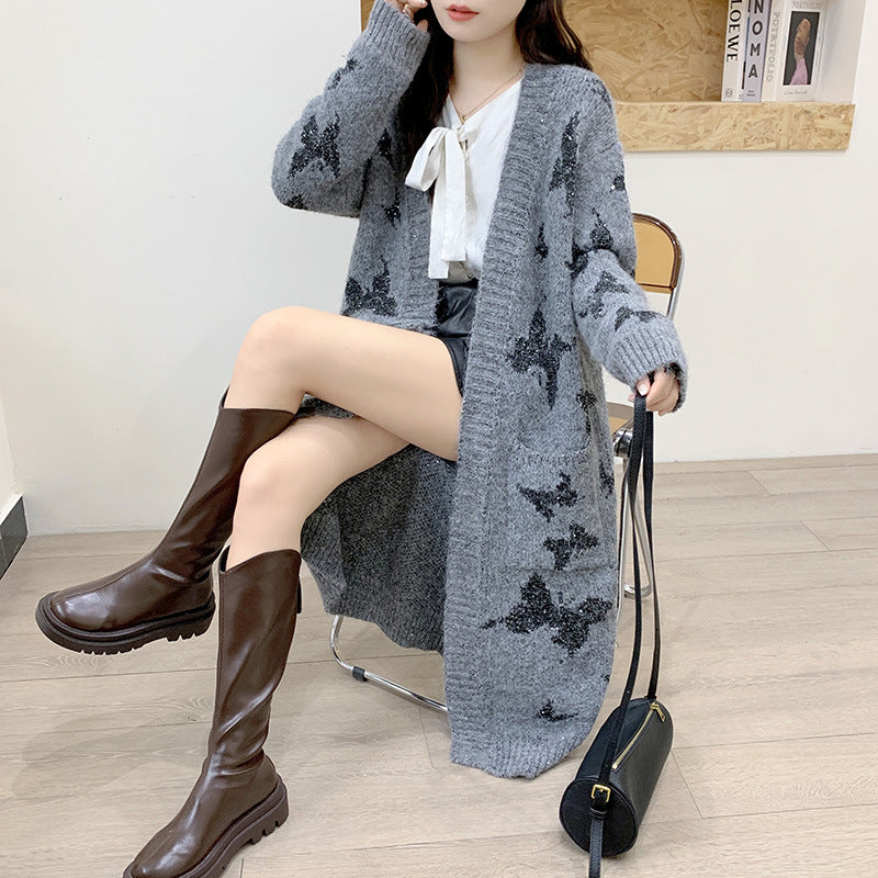 【Outer】ロング丈カーディガン W14435