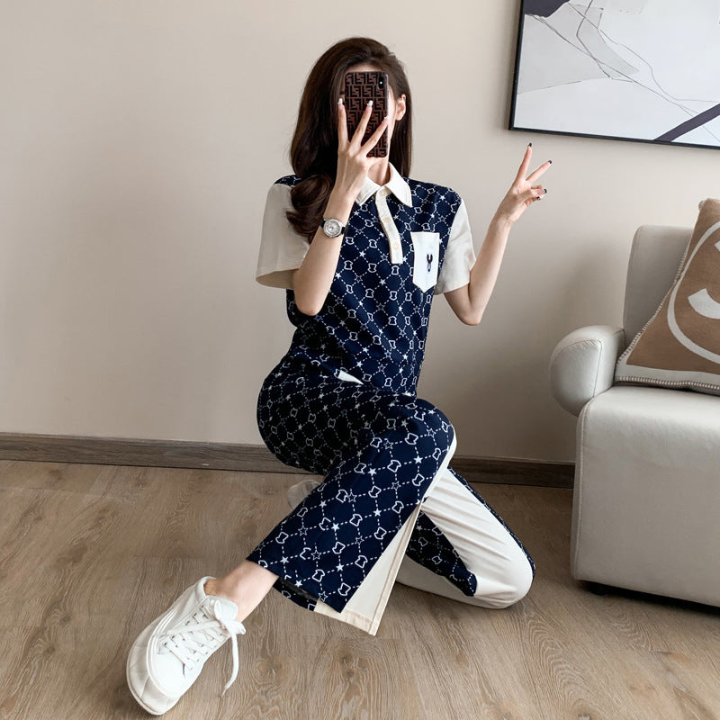 【Set】セットアップ ポロシャツ + パンツ Z6753