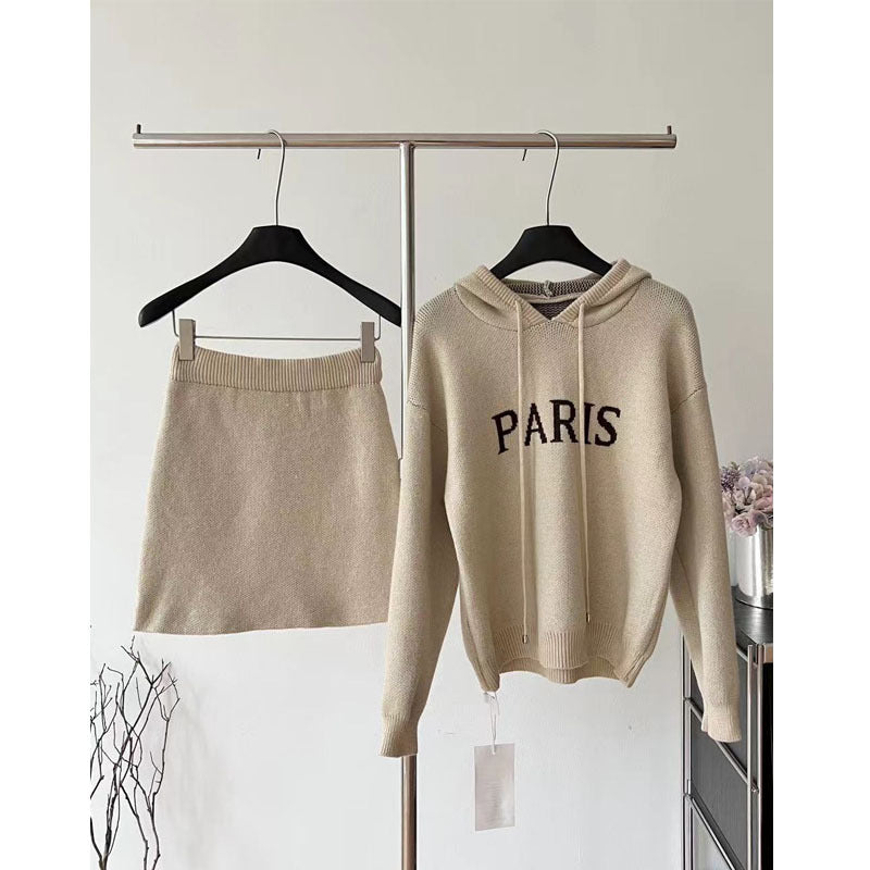 【Set】3色選択可セーター+スカートニットセット    W10288