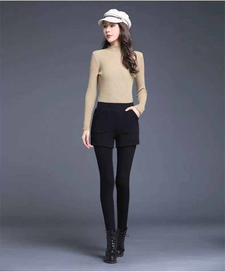 【Bottoms】新入荷~フェイクレイヤードガウチョパンツ W10204