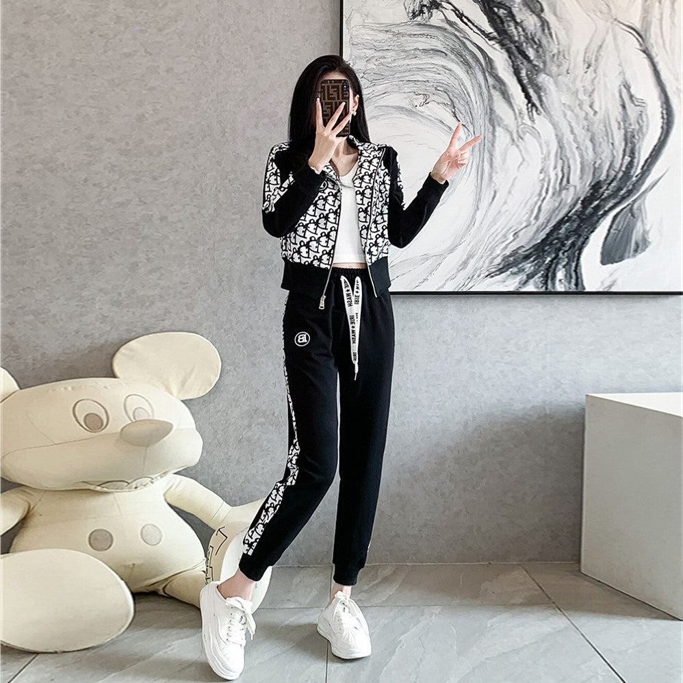 【Set】英文字2点セット ジャケット + パンツ  Z-6452