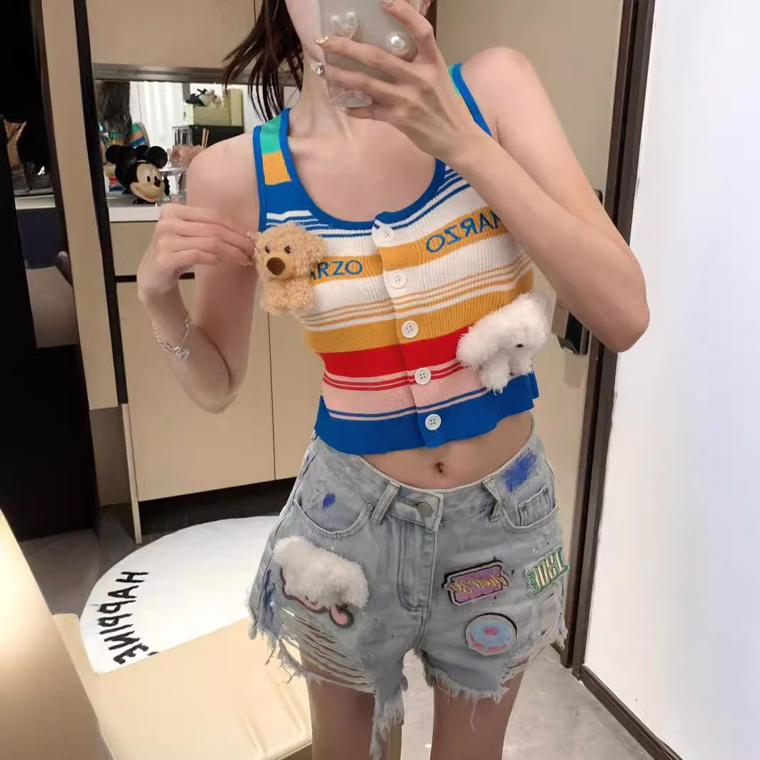 【Tops】カラフルキャミソール W12618
