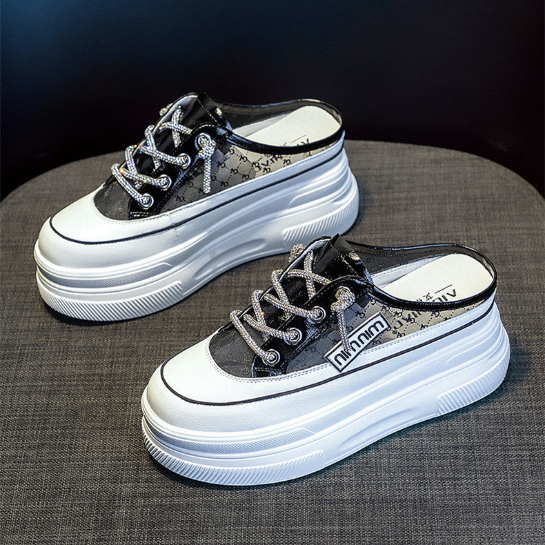 【Shoes】新入荷~メーシュ通気厚底スリッパ W11221