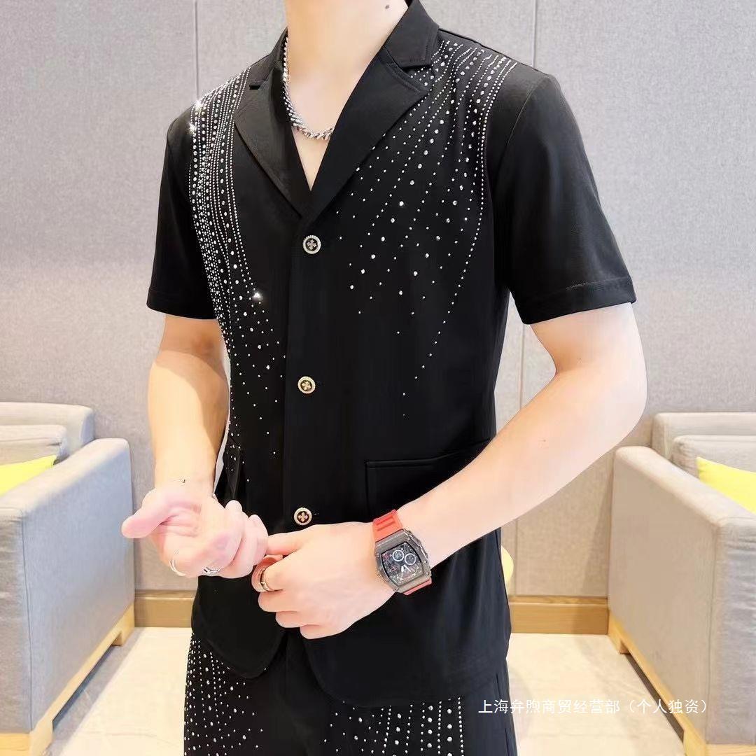 【Mens】シャツ + ショートパンツ メンズセット Z7138