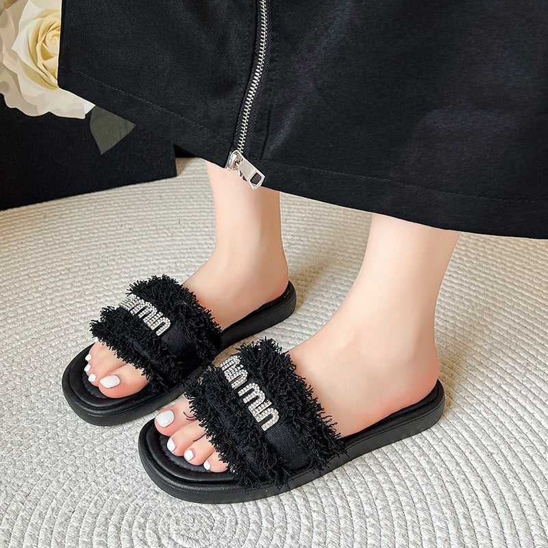【Shoes】タッセルスリッパ W12375