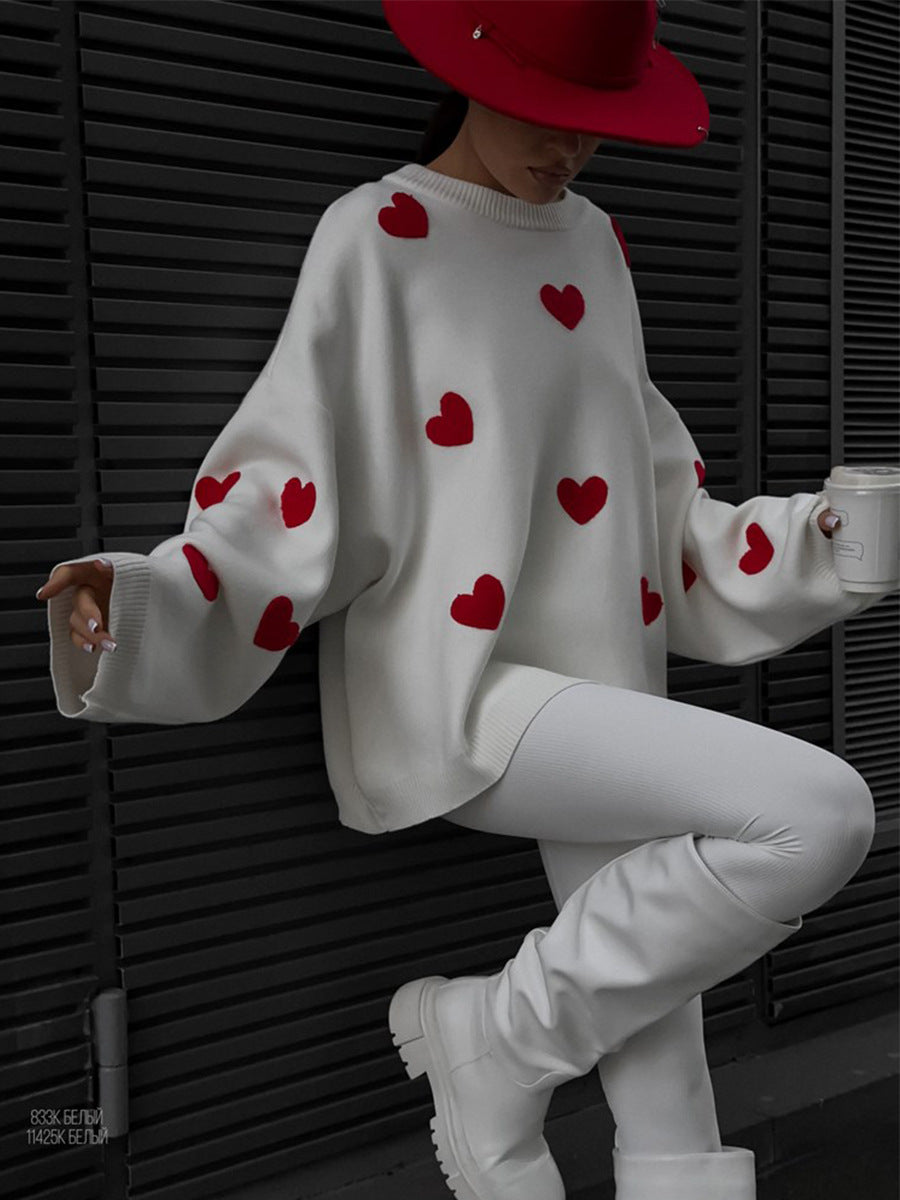 【Tops】ハート♡ニット W14178