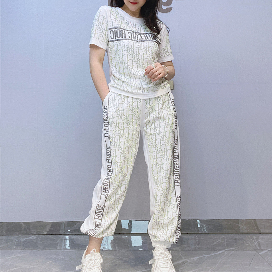 【Set】セットアップ Tシャツ + パンツ W13178