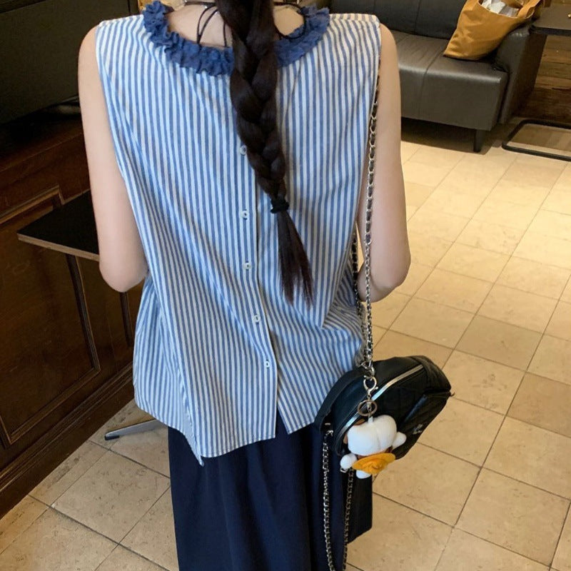 【Set】ボーダーノースリーブツーウェイコーデ T01765