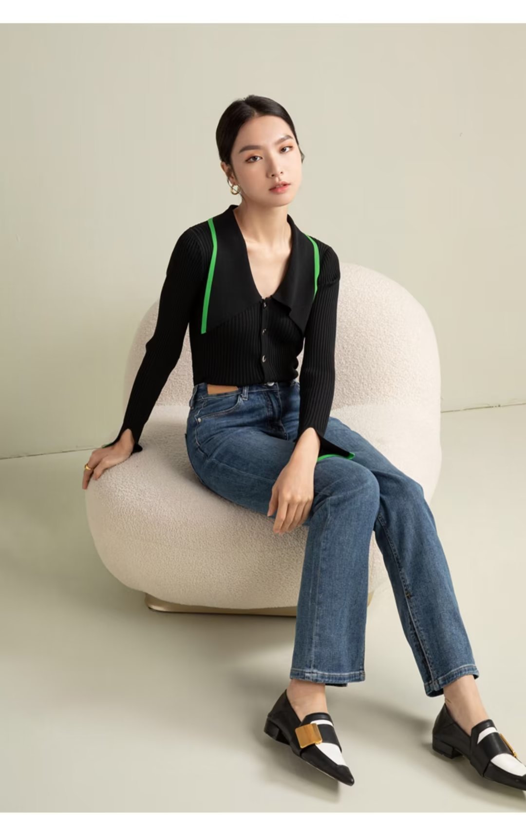 【Tops】オフィス通勤ニット W13734