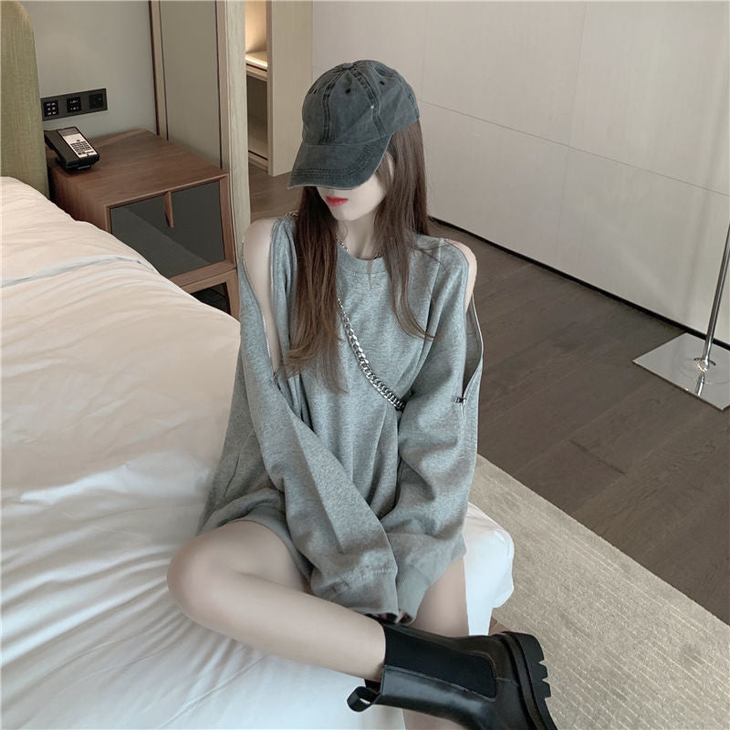 【Tops】ジッパーデザインプルオーバー W13971