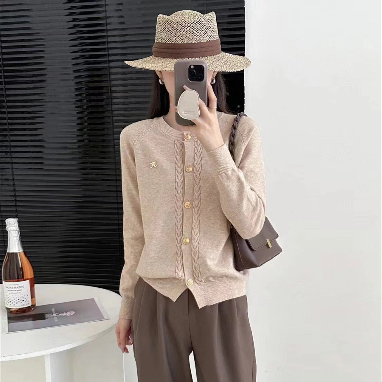 【Outer】5色展開シンプルニットカーディガン W13247