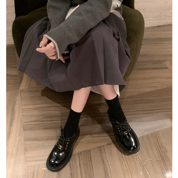 【Shoes】PUフラットシューズ W12066