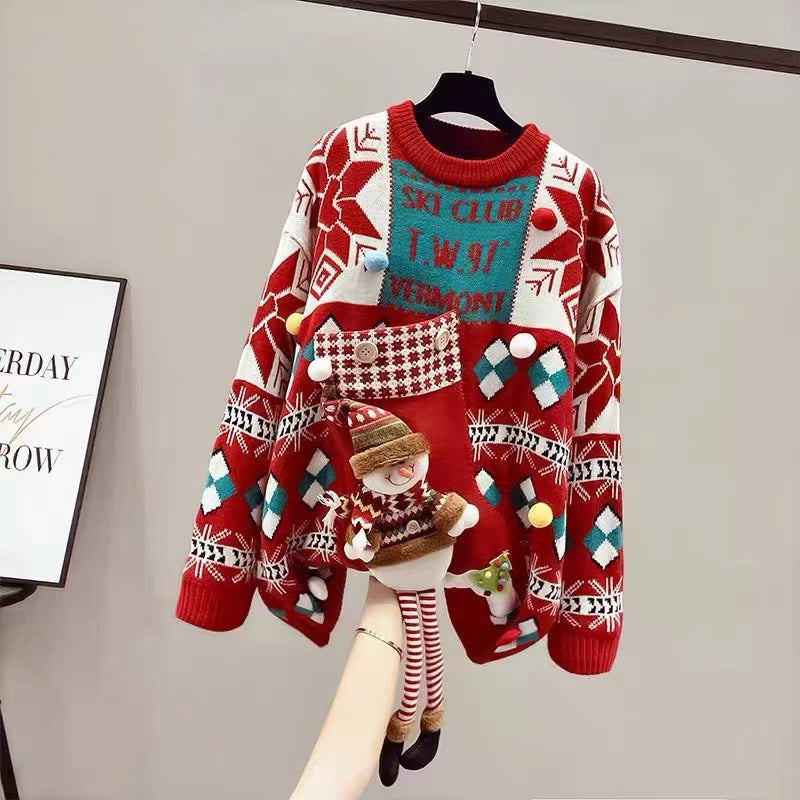 【Tops】クリスマスニットセーター W14623