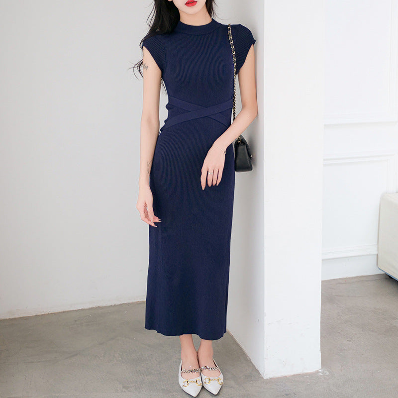 【Dress】定番シンプル~ノースリーブタイトニットワンピース W7806