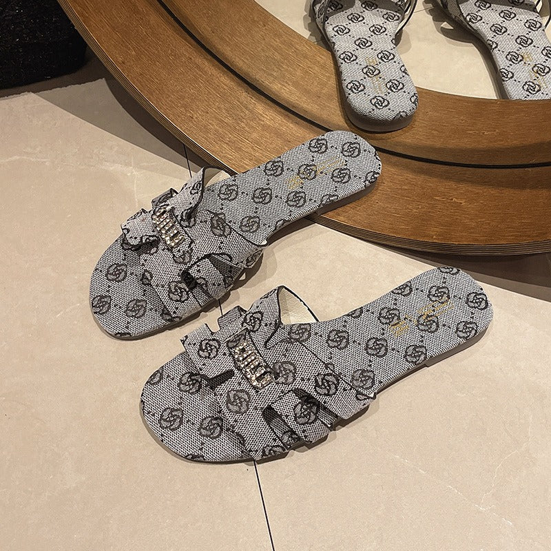 【Shoes】プリントスリッパ W12372