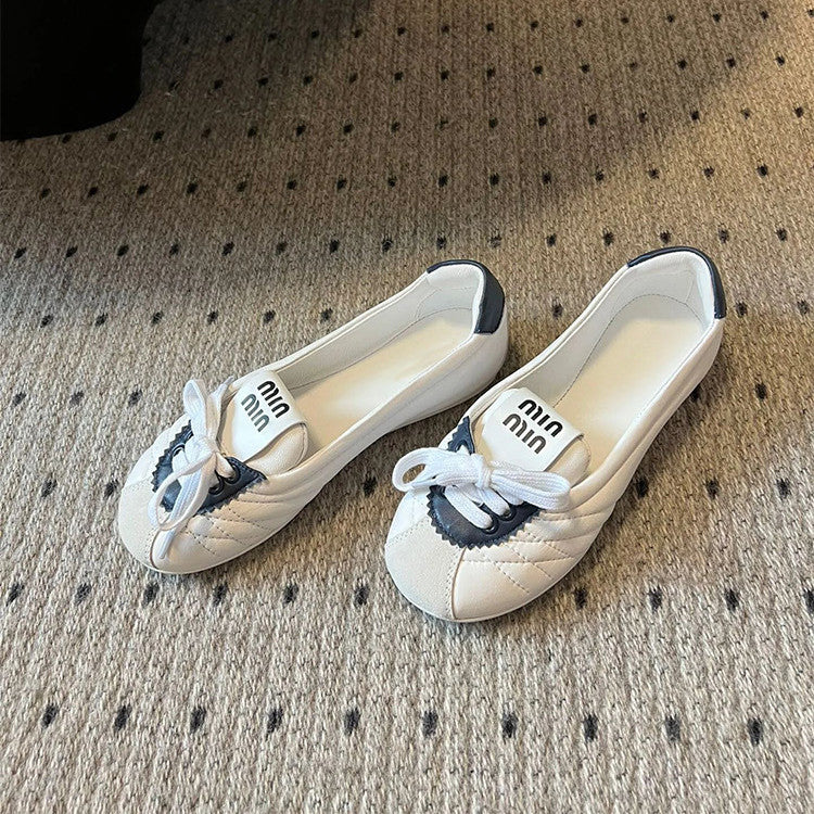 【Shoes】PUフラットシューズ W12758
