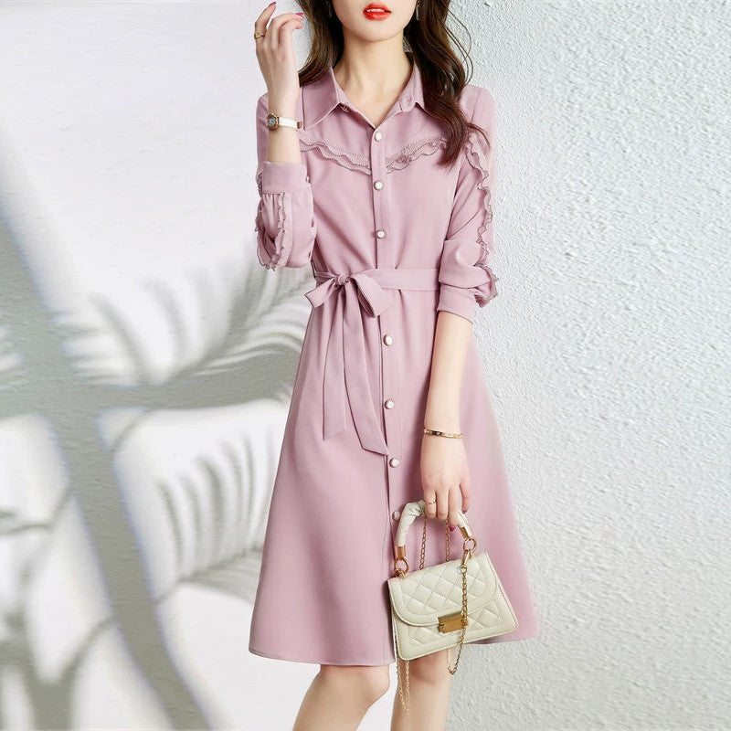【Dress】シャツワンピース新入荷 W8363