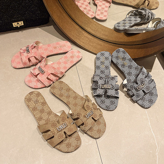 【Shoes】プリントスリッパ W12372