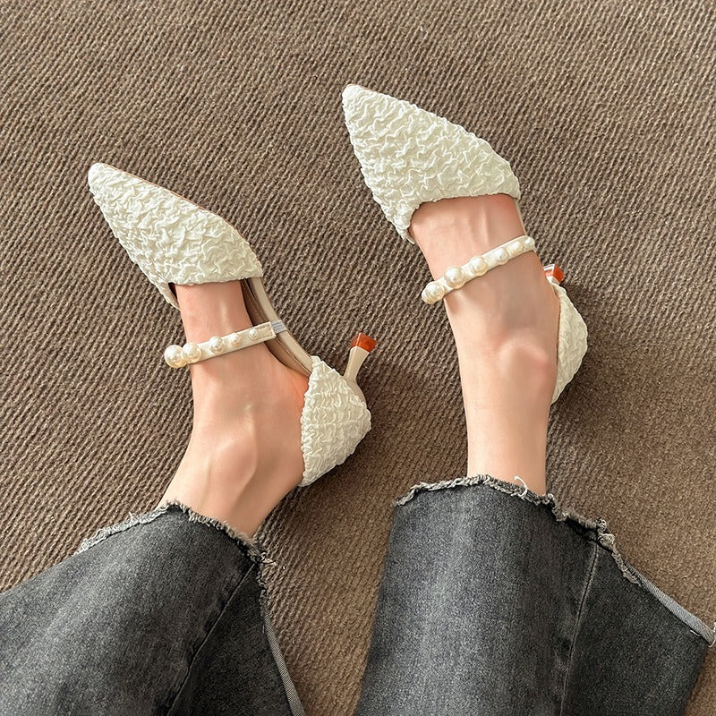 【Shoes】ツイード風パンプス W12757