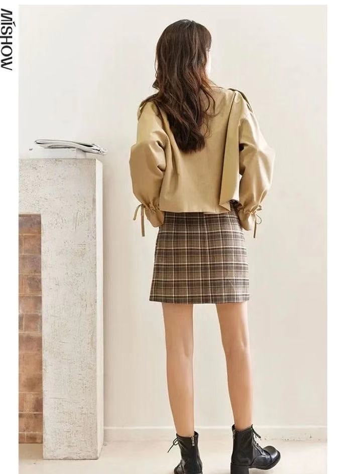 【Outer】ショートトレンチコート W13571