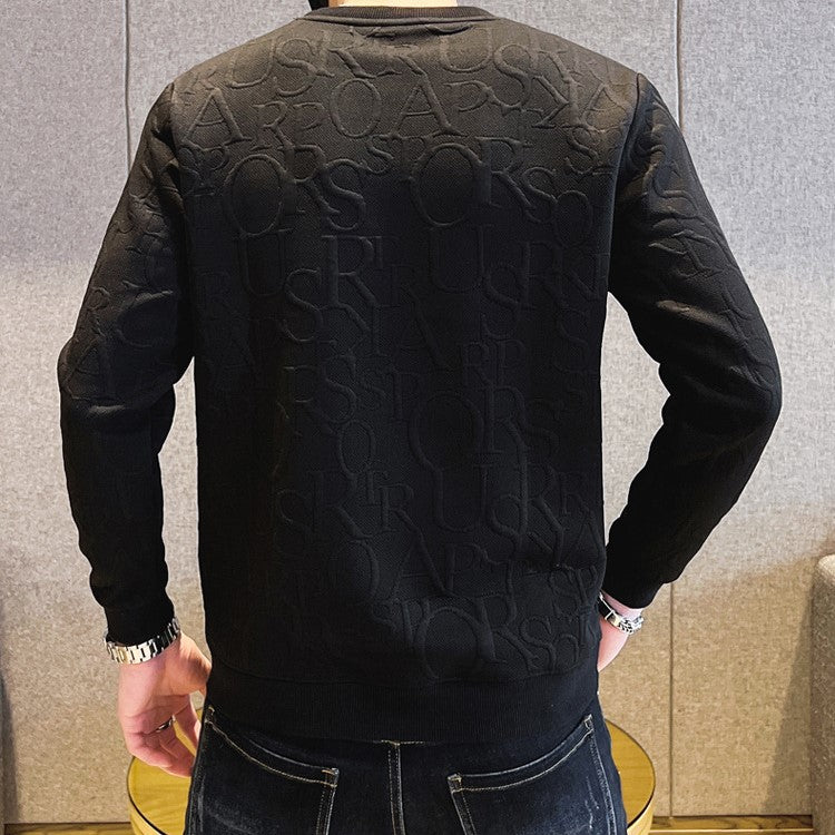 【Mens】英文字ジャカードプルオーバー Z7183