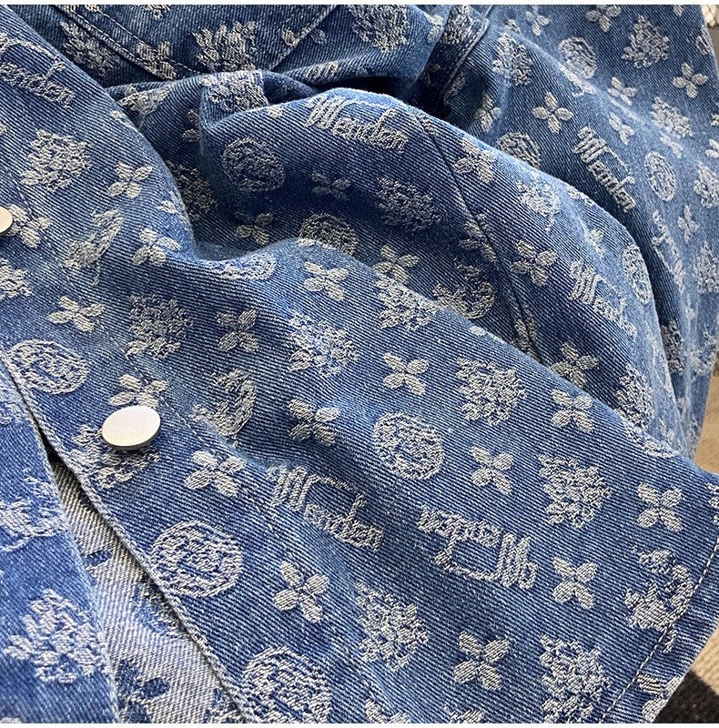 【Tops】高級感デニムシャツ W13069