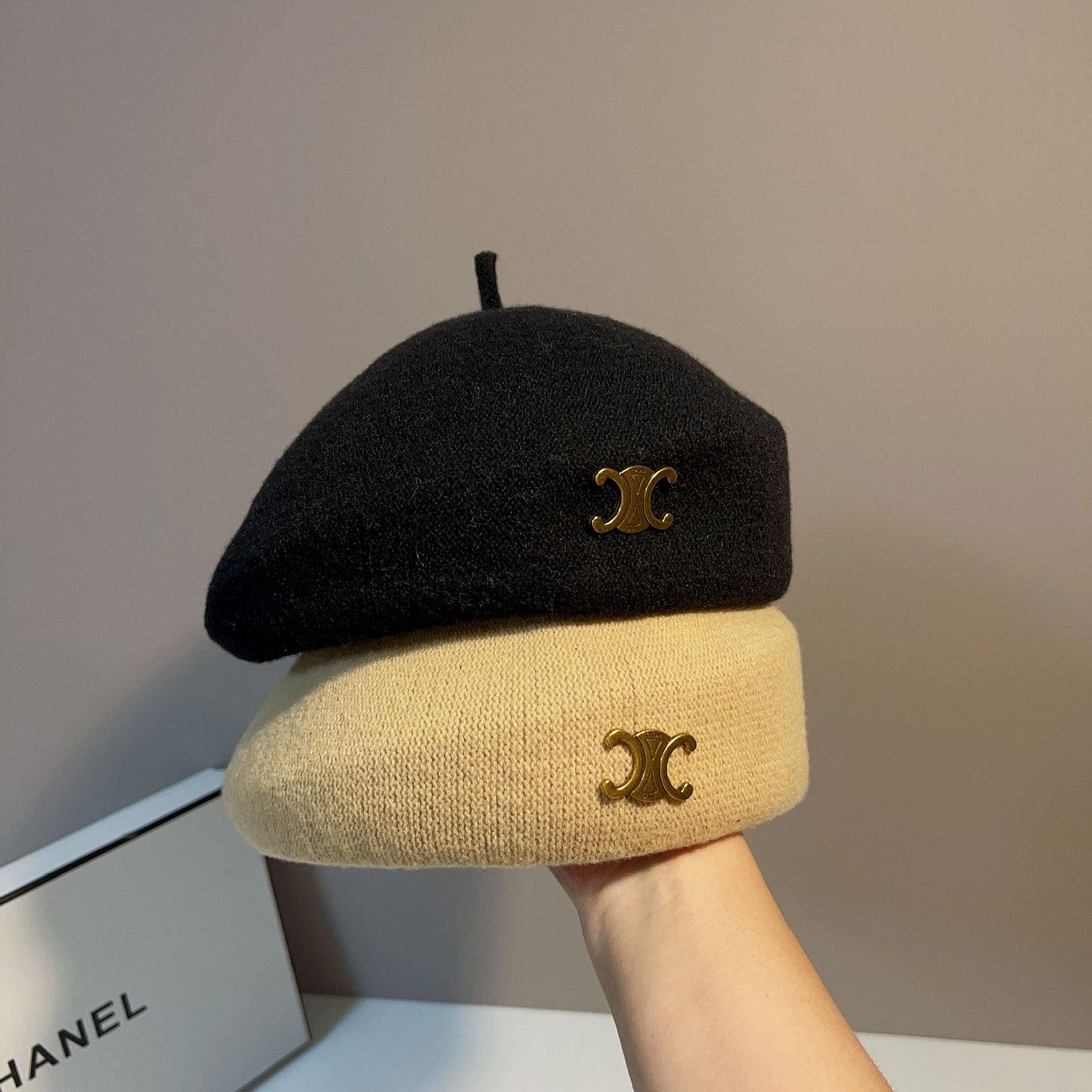 【雑貨】小顔効果ベレー帽 T01177