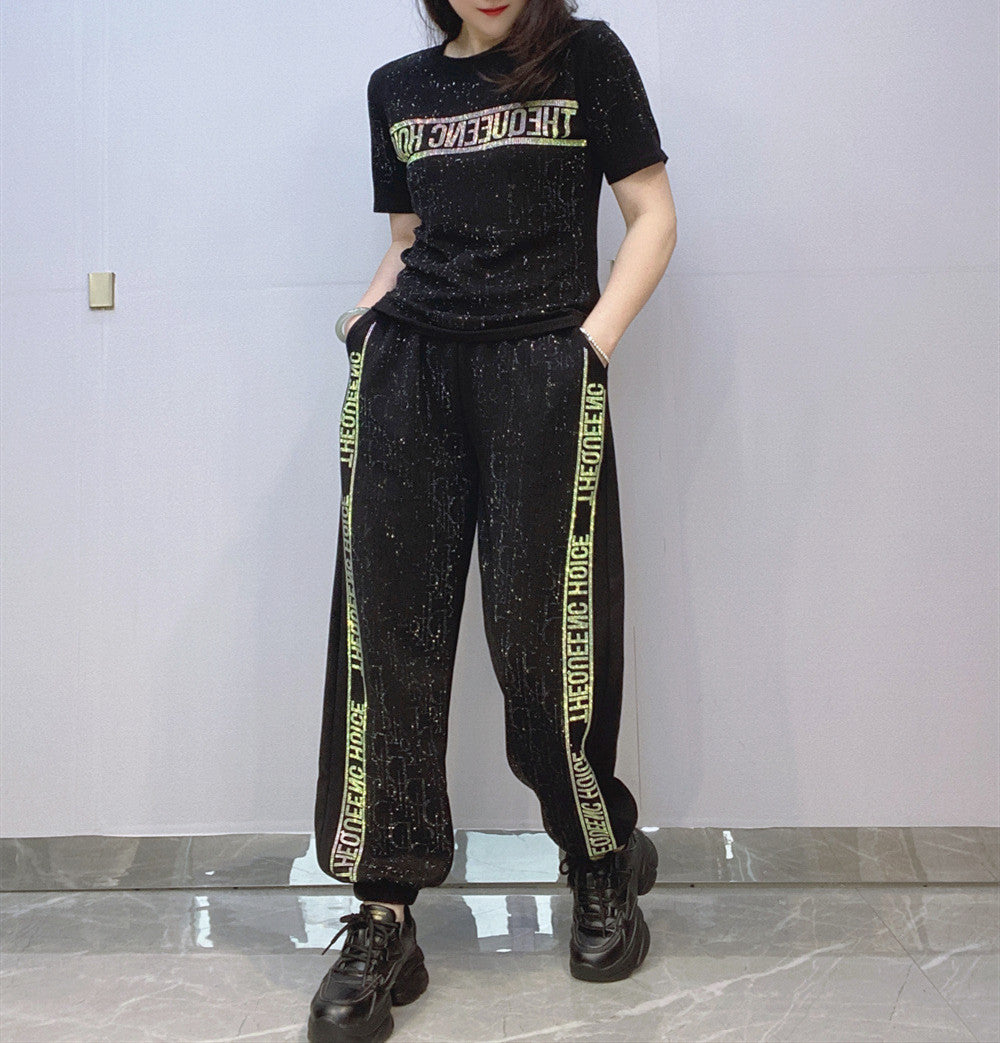 【Set】セットアップ Tシャツ + パンツ W13178