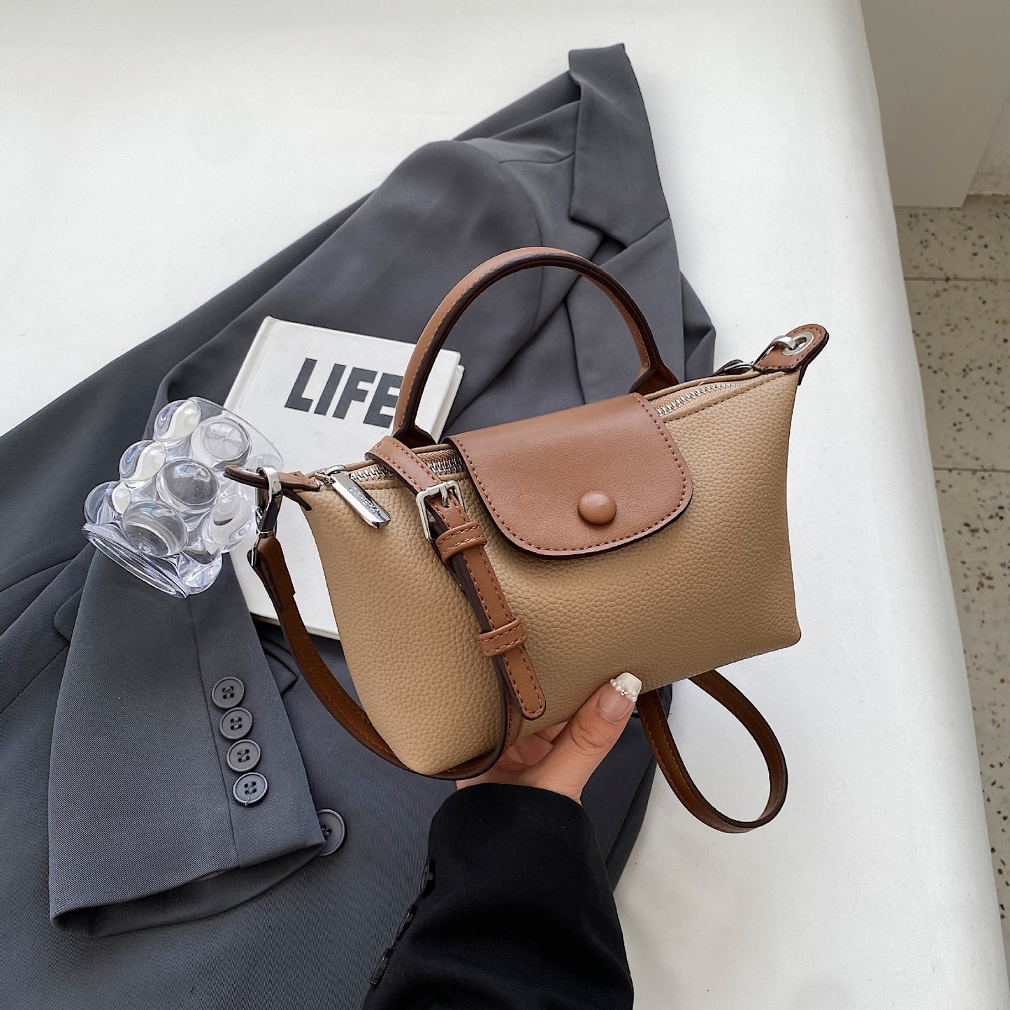 【雑貨】3色展開ショルダーバッグ T01599