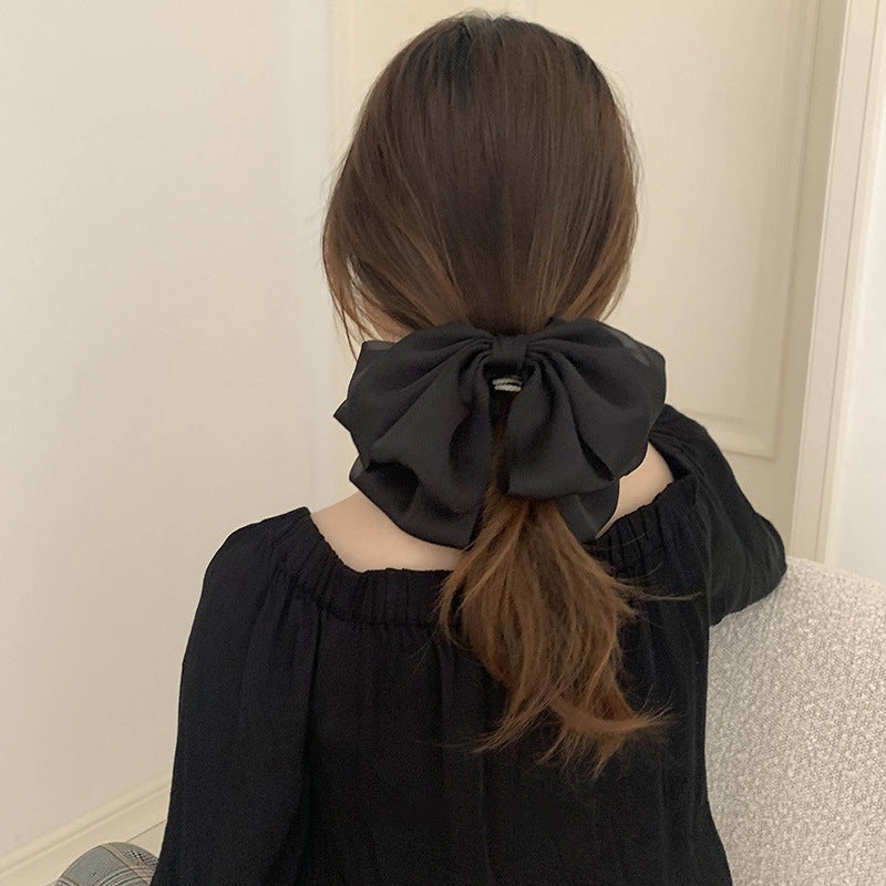 【雑貨】エレガント黒ヘアリボン Z8112