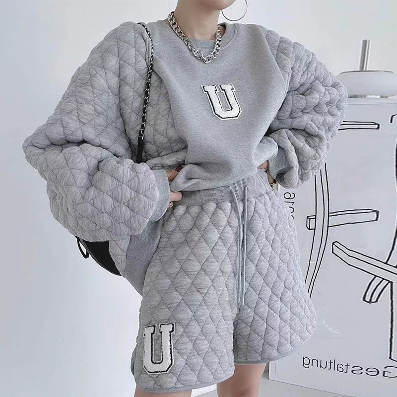 【Set】2点セット トレーナー+ショートパンツ W9824