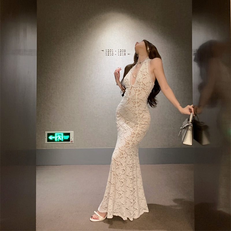 【Dress】セクシーレースワンピース T01409