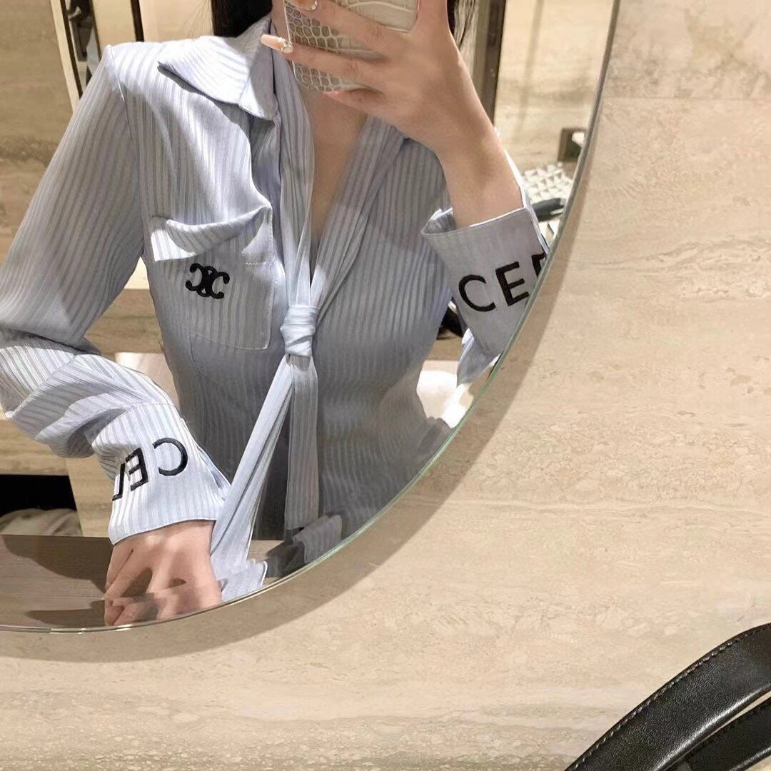 【Tops】スカーフデザインシャツ W11263