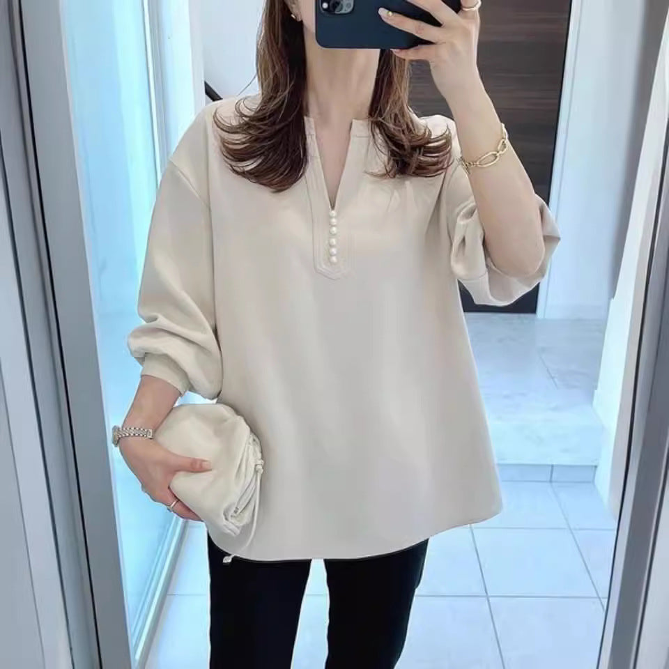 【Tops】シンプル春秋OL通勤ブラウス Z7048