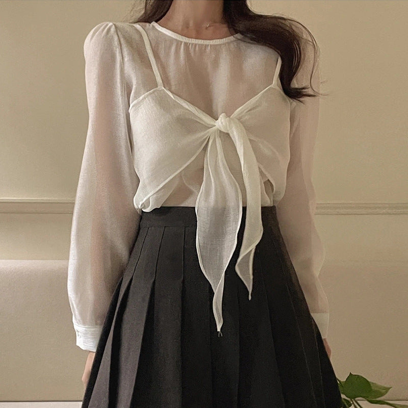 【Tops】透け感ブラウス W11064