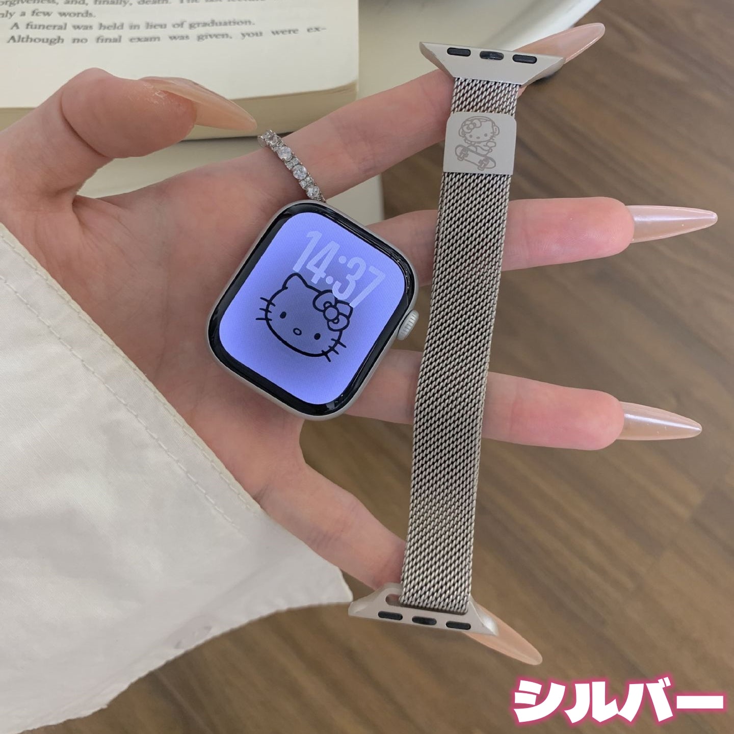 【雑貨】かわいいマグネット式メタルバンド T01778