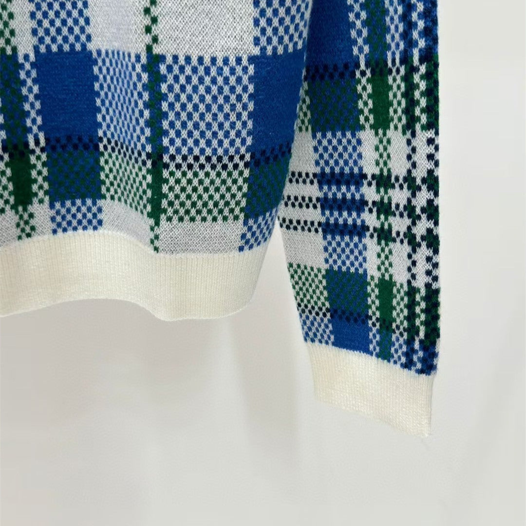 【Outer】チェック柄カーディガン W14389