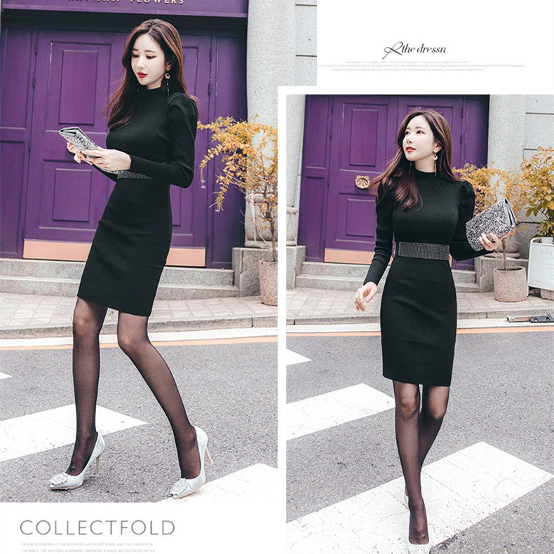 【Dress】新入荷~4色展開ニットワンピース W9280
