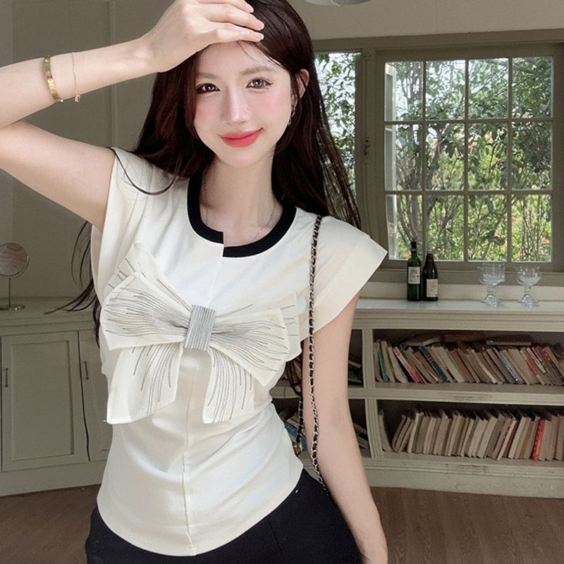 【Tops】2色展開リボンタンクトップ W11123