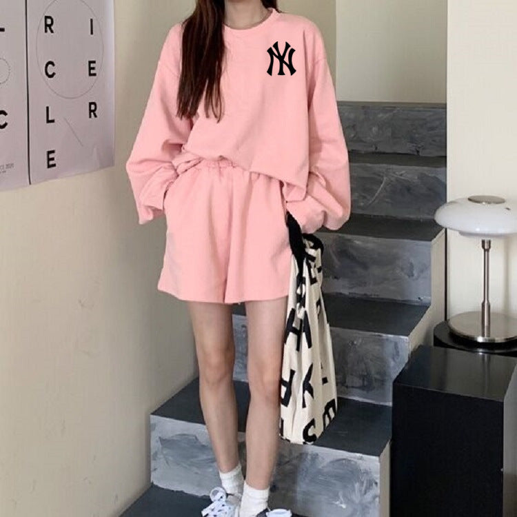 【Set】新入荷~2点セット トレーナー+ ショートパンツ Z-6646