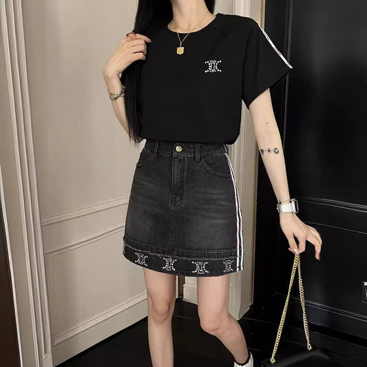 【Set】予約通販~Tシャツ+スカート2点セット W11877