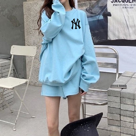 【Set】新入荷~2点セット トレーナー+ ショートパンツ Z-6646