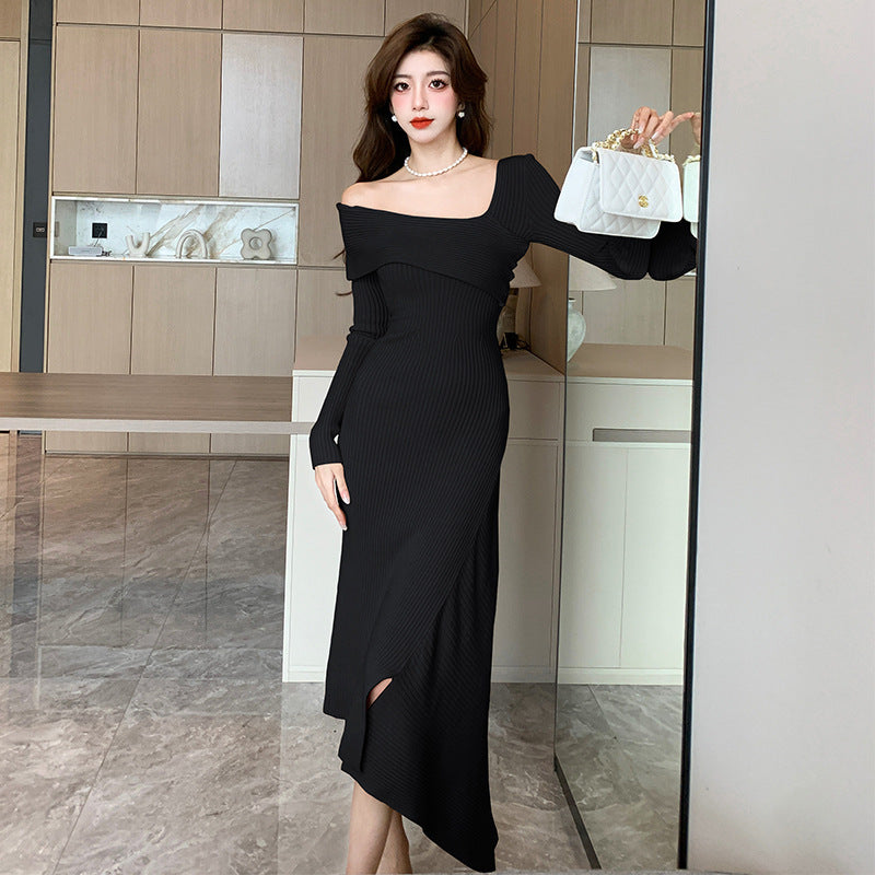 【Dress】肩見せワンピース2色 Z8143