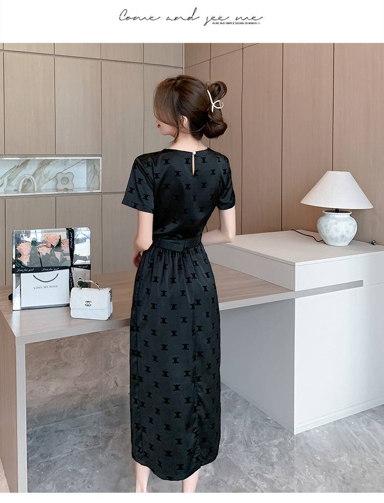 【Set】Tシャツ+スカート2点セットベルト付き W10960