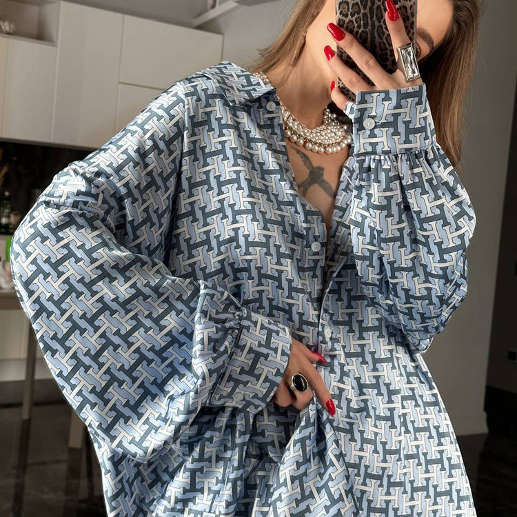 【Set】 シャツ+ パンツ2点セット T01285